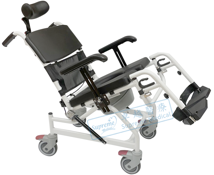 Aluminium Tilt-In-Space Shower Commode Chair