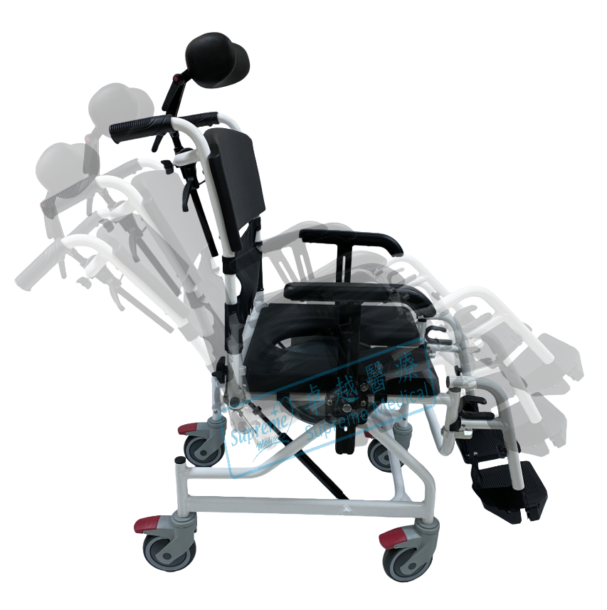 Aluminium Tilt-In-Space Shower Commode Chair