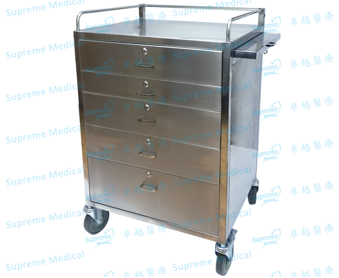 Stainless Steel Medicine Trolley